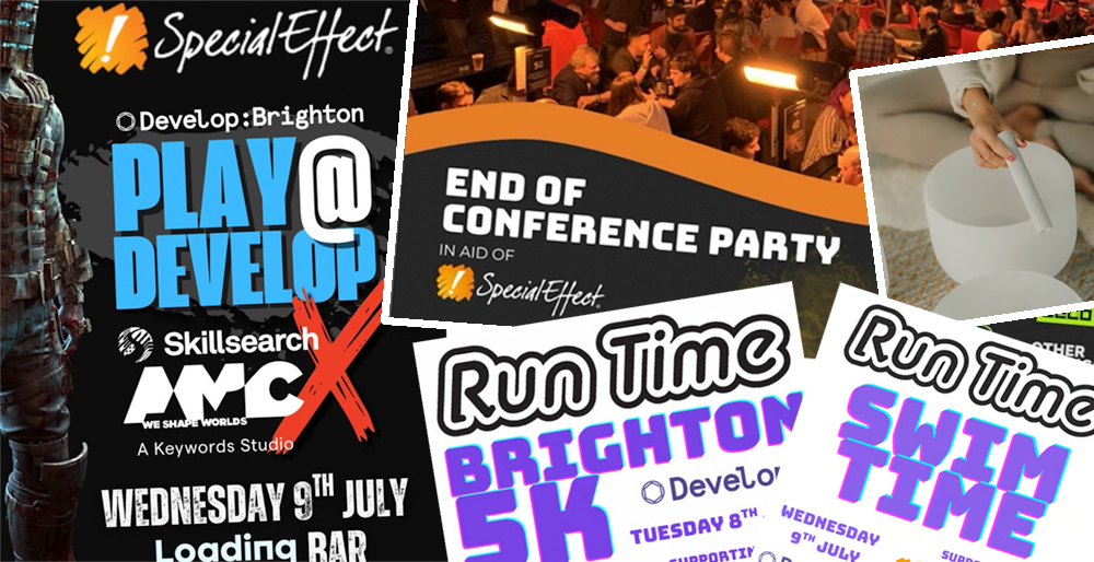 Montage of five social media banners advertising the events in the post
